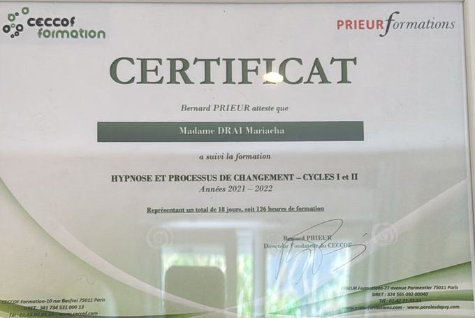 Certificat CECCOF · Prieur Formations